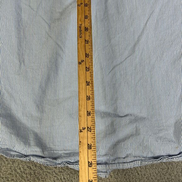 Izod Shirt Mens XXXL Blue White Pinstripe Long Sleeve Pocket Button Down - Picture 5 of 8